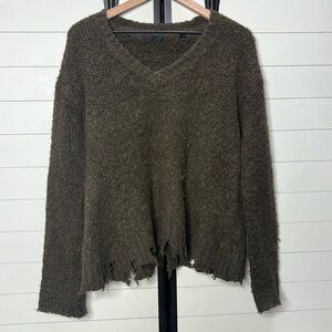 ATM Anthony Thomas Melilla fuzzy destroyed hem sweater Medium